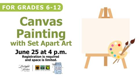 canvas painting  with set apart art june 25 at 4 pm