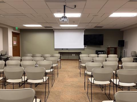 Image of the FCCU Community Room at the Dwight Foster Public Library.