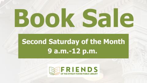 friends of library book sale second saturday of the month 9 am to 12 pm
